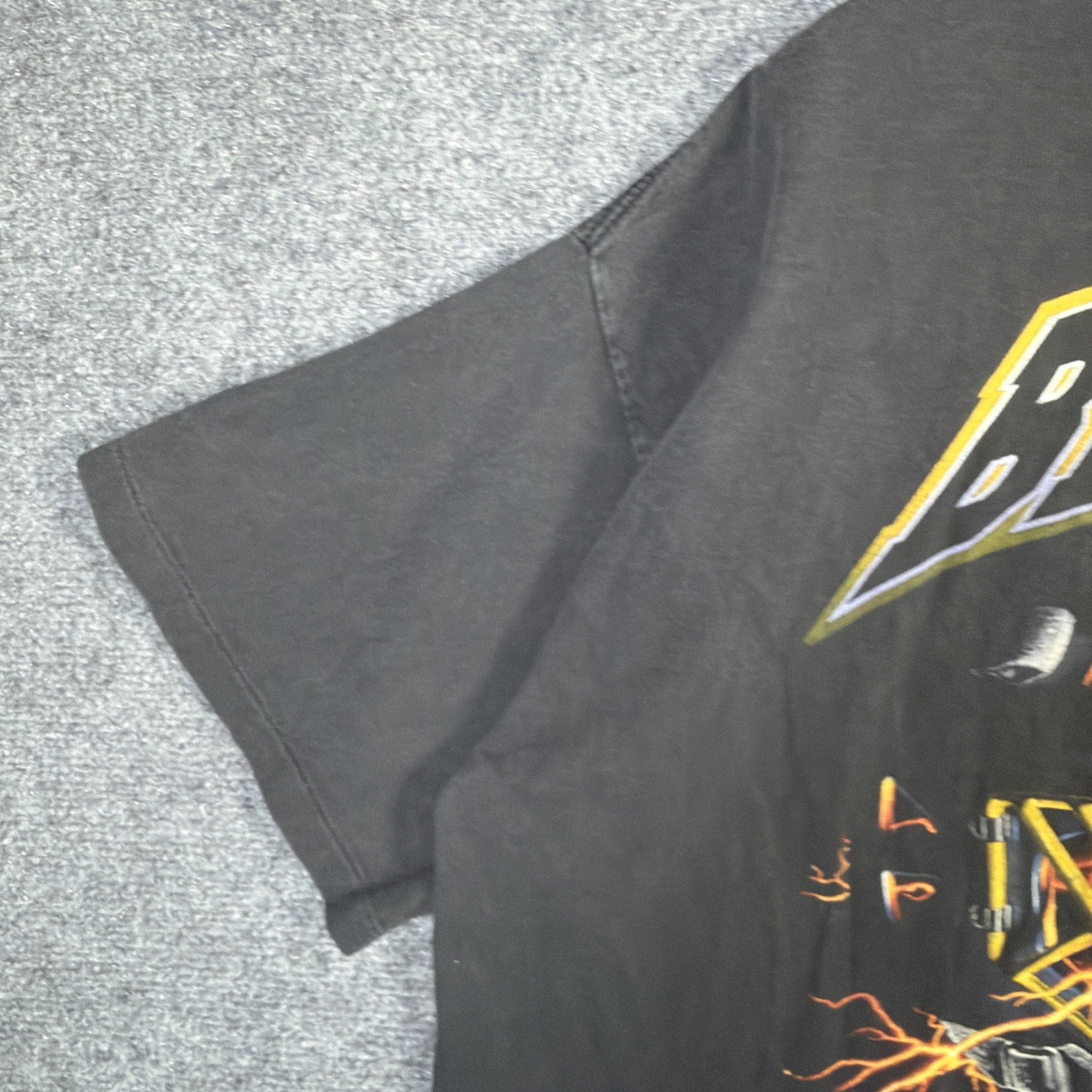Vintage Boston Bruins Shirt Mens XL Black 90s Hockey NHL Helmet Sports Salem gallery