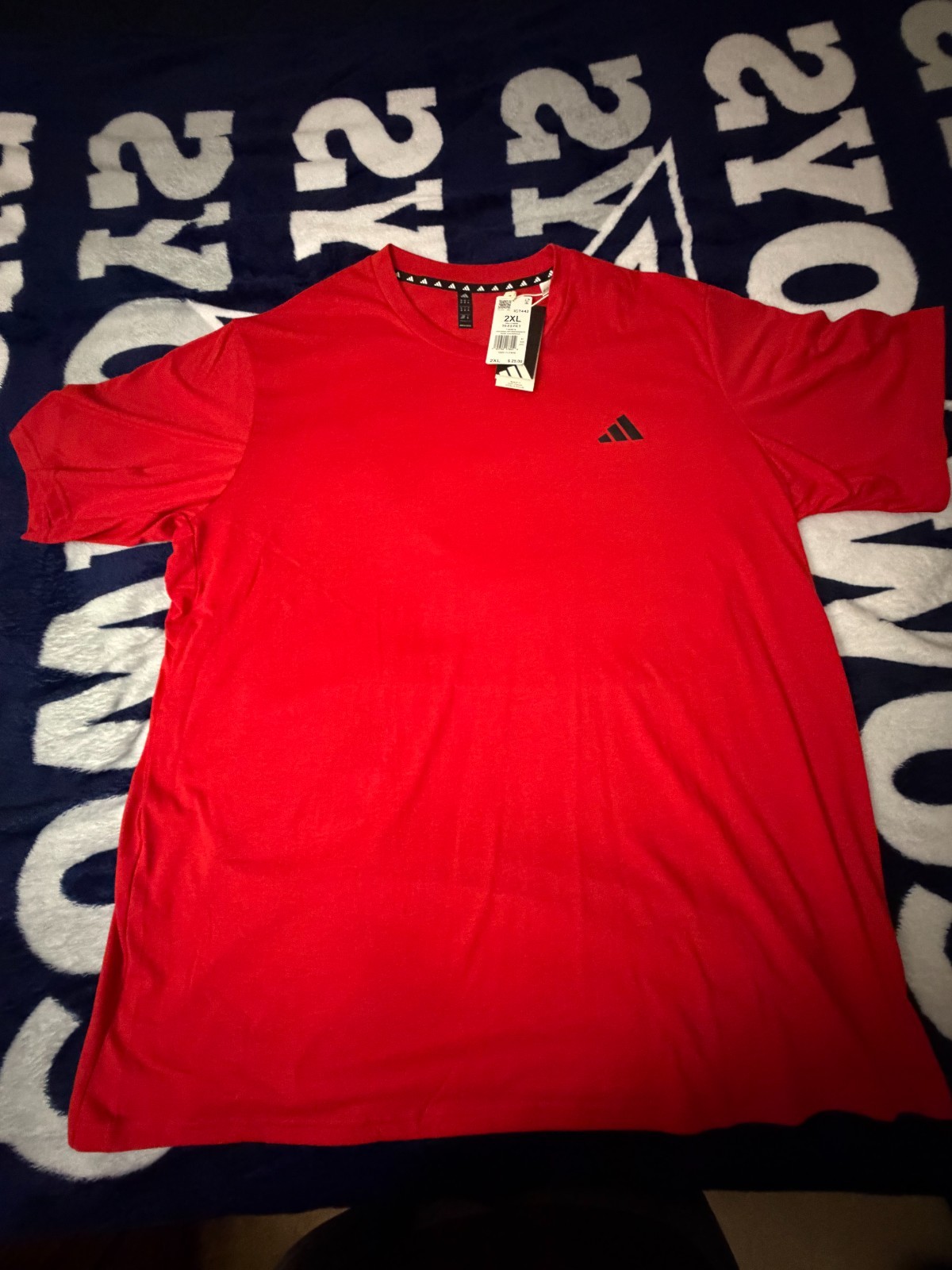 NEW ADIDAS Train Essentials Feelready Red Training Tee 2XL IC7442 gallery