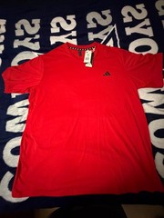 NEW ADIDAS Train Essentials Feelready Red Training Tee 2XL IC7442