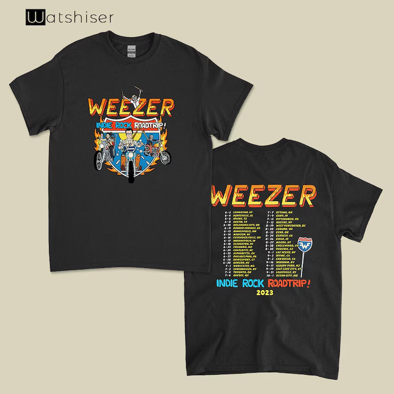 Weezer Indie Rock Roadtrip Tour 2023 Gift For Fan Unisex Tee gallery