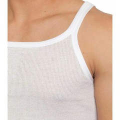 Holeproof All Seasons Waffle Knit Men White Singlet Tank Top Undergarment M19642