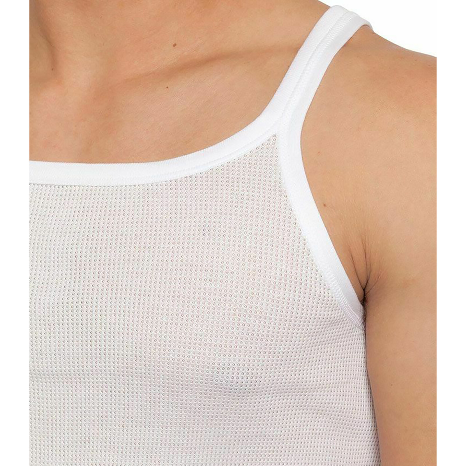 Holeproof All Seasons Waffle Knit Men White Singlet Tank Top Undergarment M19642 gallery