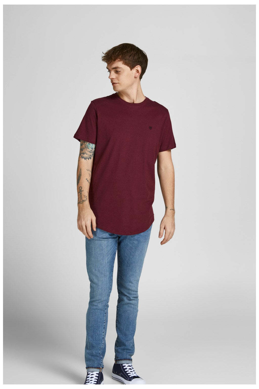 Jack & Jones 5 Pack JPRBLABRODY 100% Cotton Crew Neck T-Shirts – Assorted