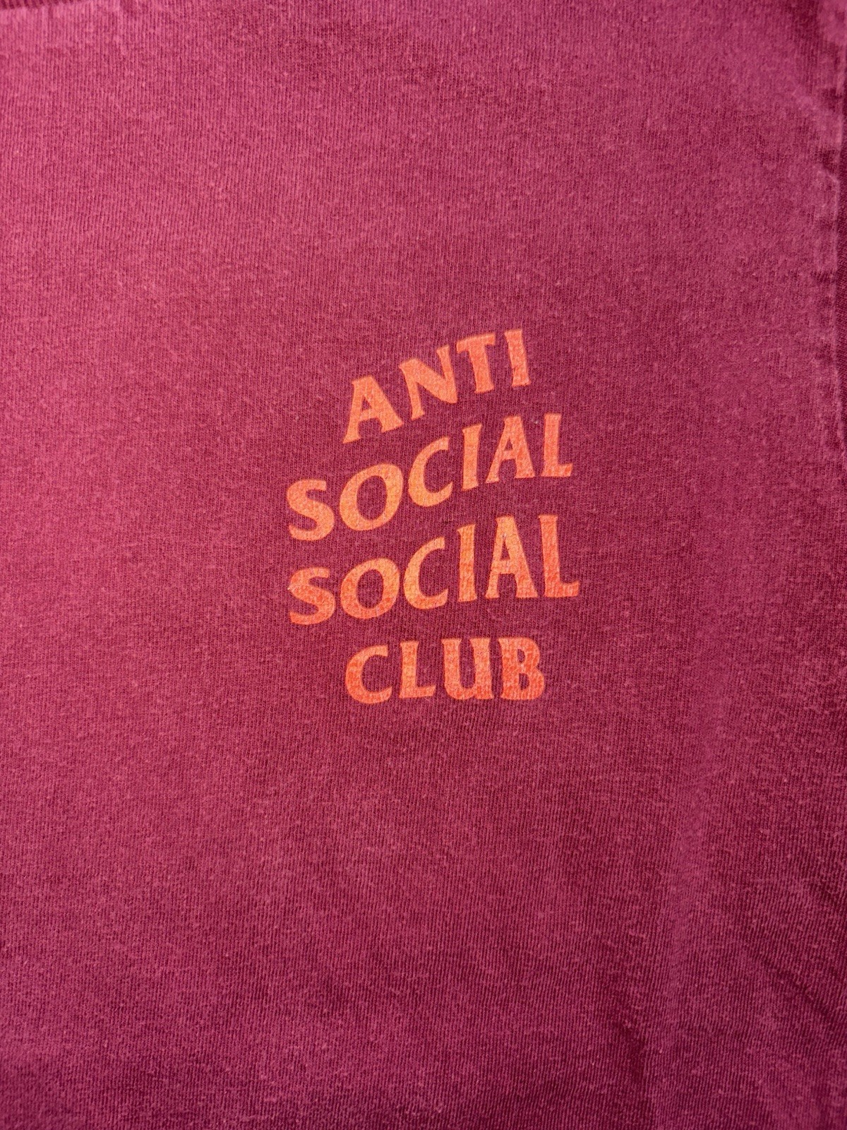 Anti Social Social Club Maroon Logo T-Shirt Mens Size (S) Streetwear Skate USA gallery