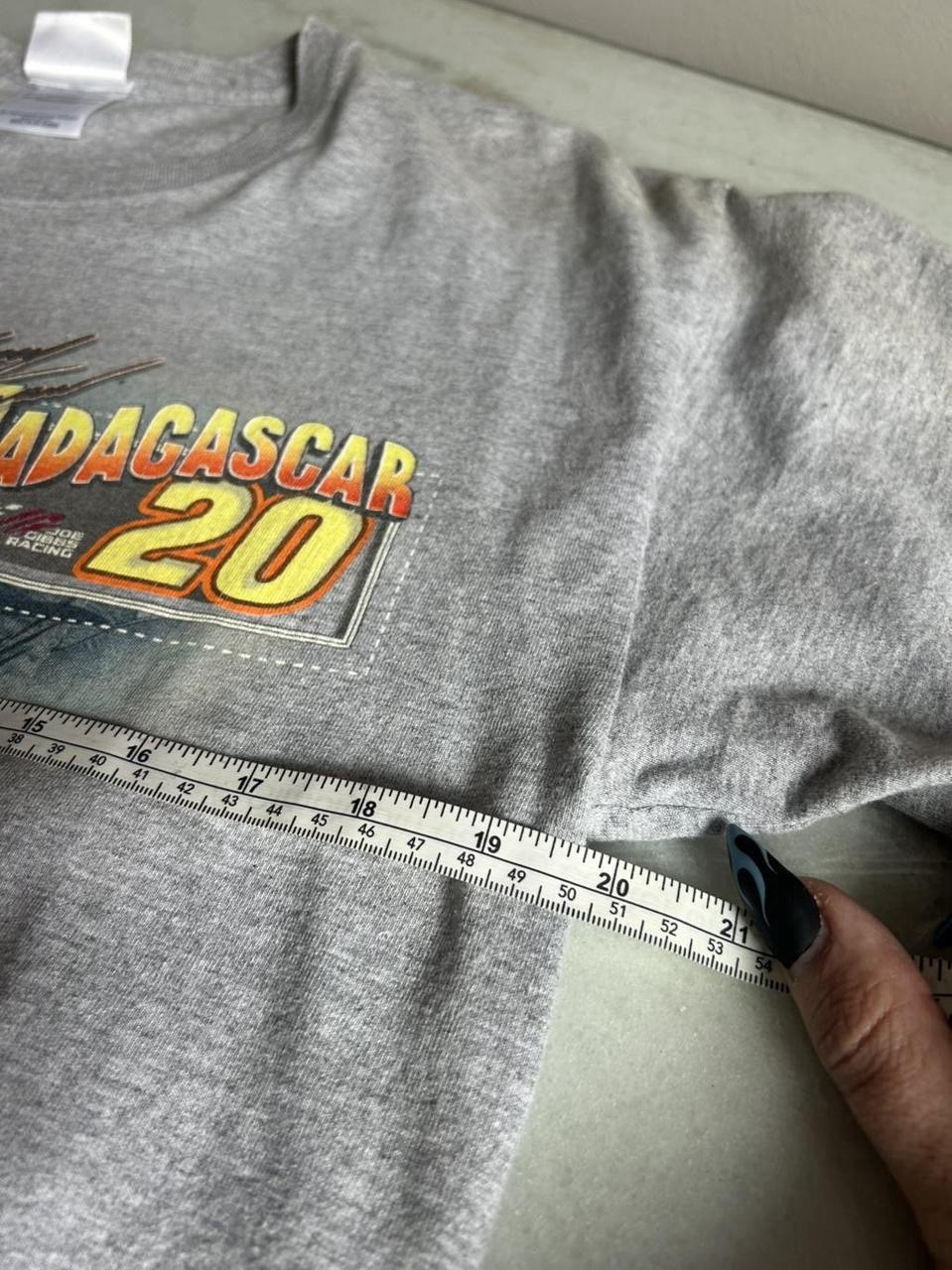 Vintage Tony Stewart #20 Madagascar NASCAR T Shirt Large Chase Authentics Y2K gallery