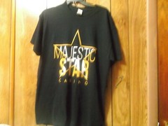 Pre-Owned Mens Majestic Star Casino Gary, Indiana Tshirt-Size L-Black