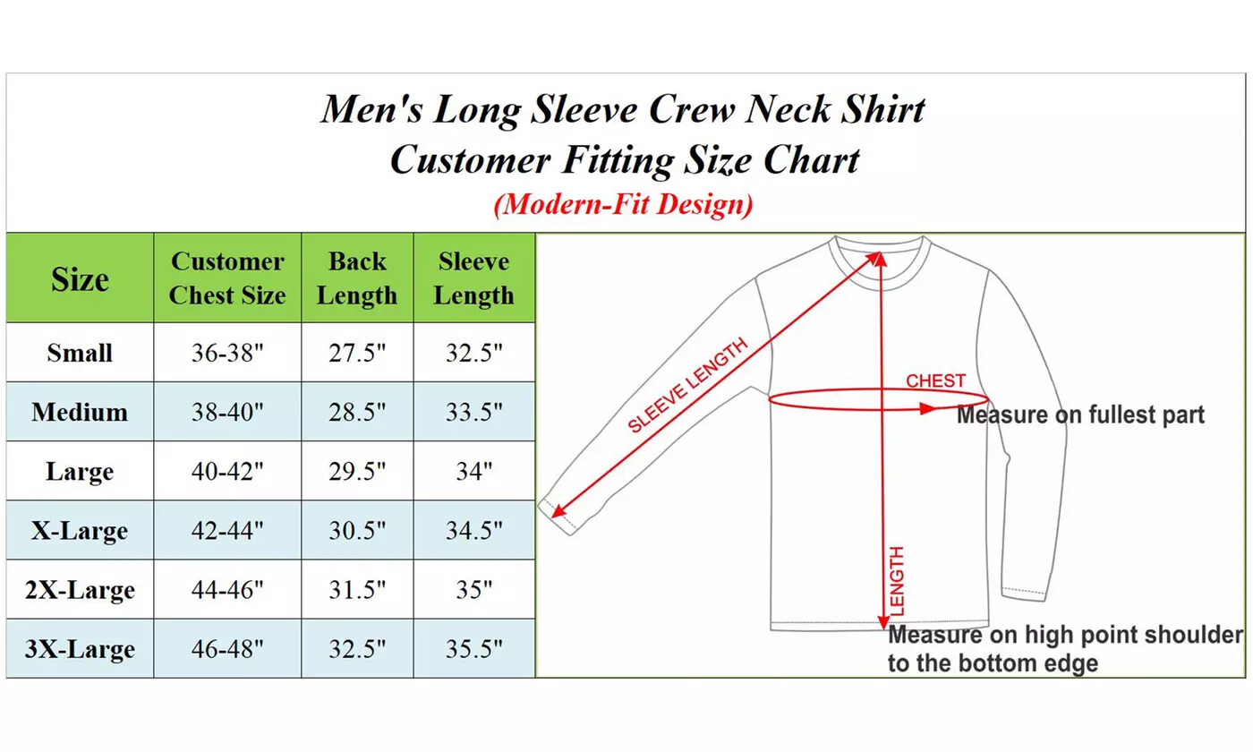 Men's Cotton Blend Heavyweight Long Sleeve Crew Neck Shirt ( Sizes, S-3XL ) NWT gallery