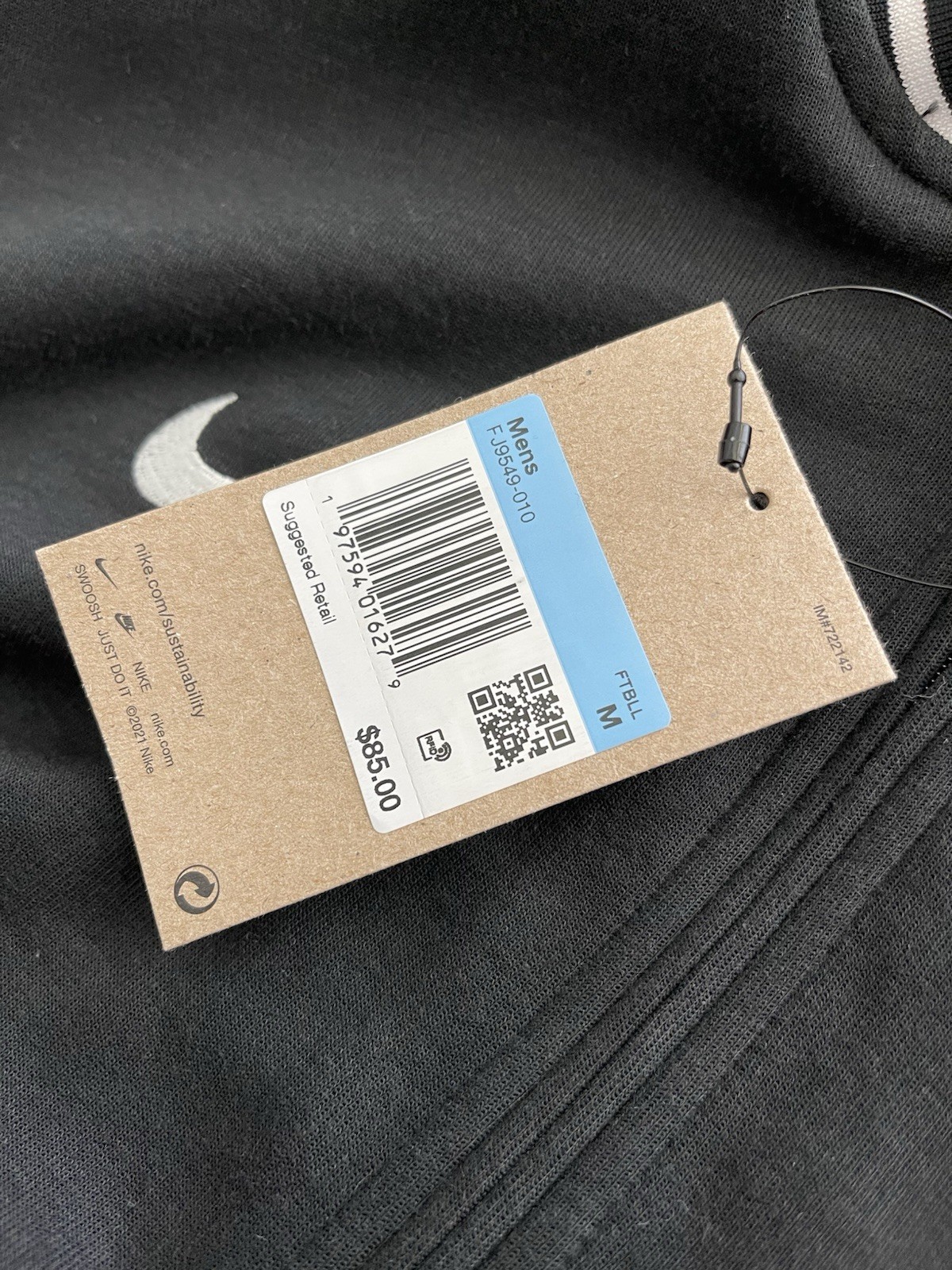 Nike Men's Dri-FIT 1/4 Zip Pullover Top Black White Size Medium NWT FJ9549-010 gallery