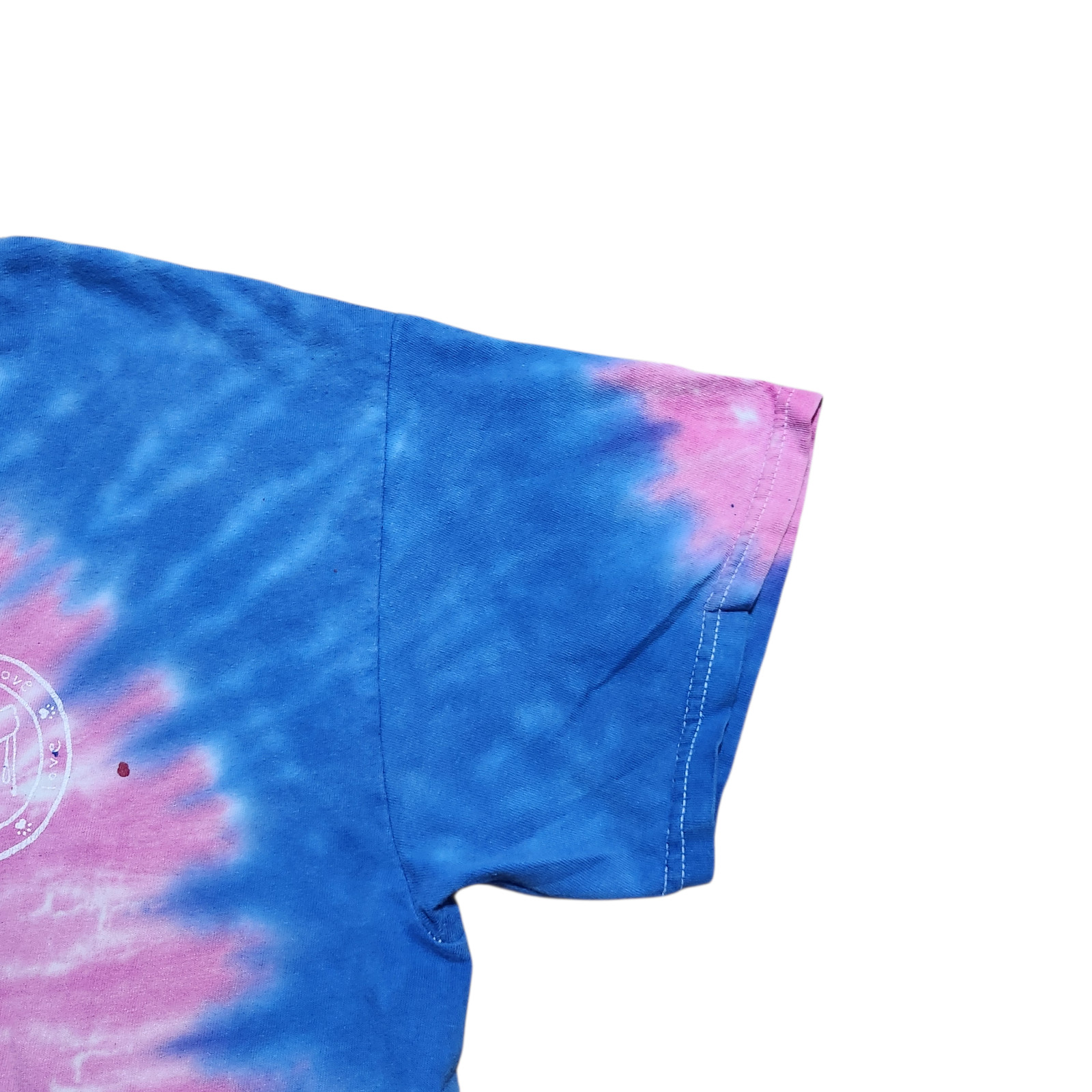 Puppie Love L Unisex Tie Dye T-Shirt Multicolor Rescue Dog Graphic Short Sleeve gallery