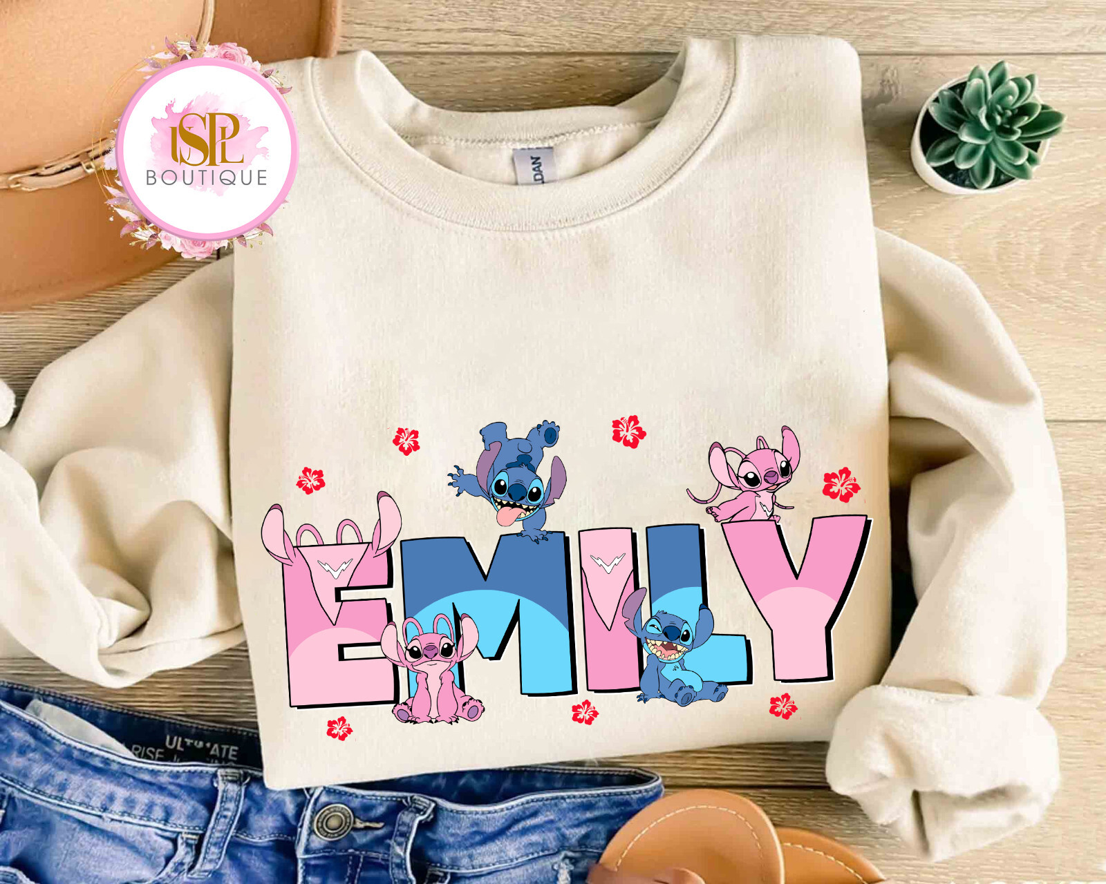 Custom Name Disney Stitch and Angel Kid Name Unisex Adult Kid Shirt 320111086 gallery