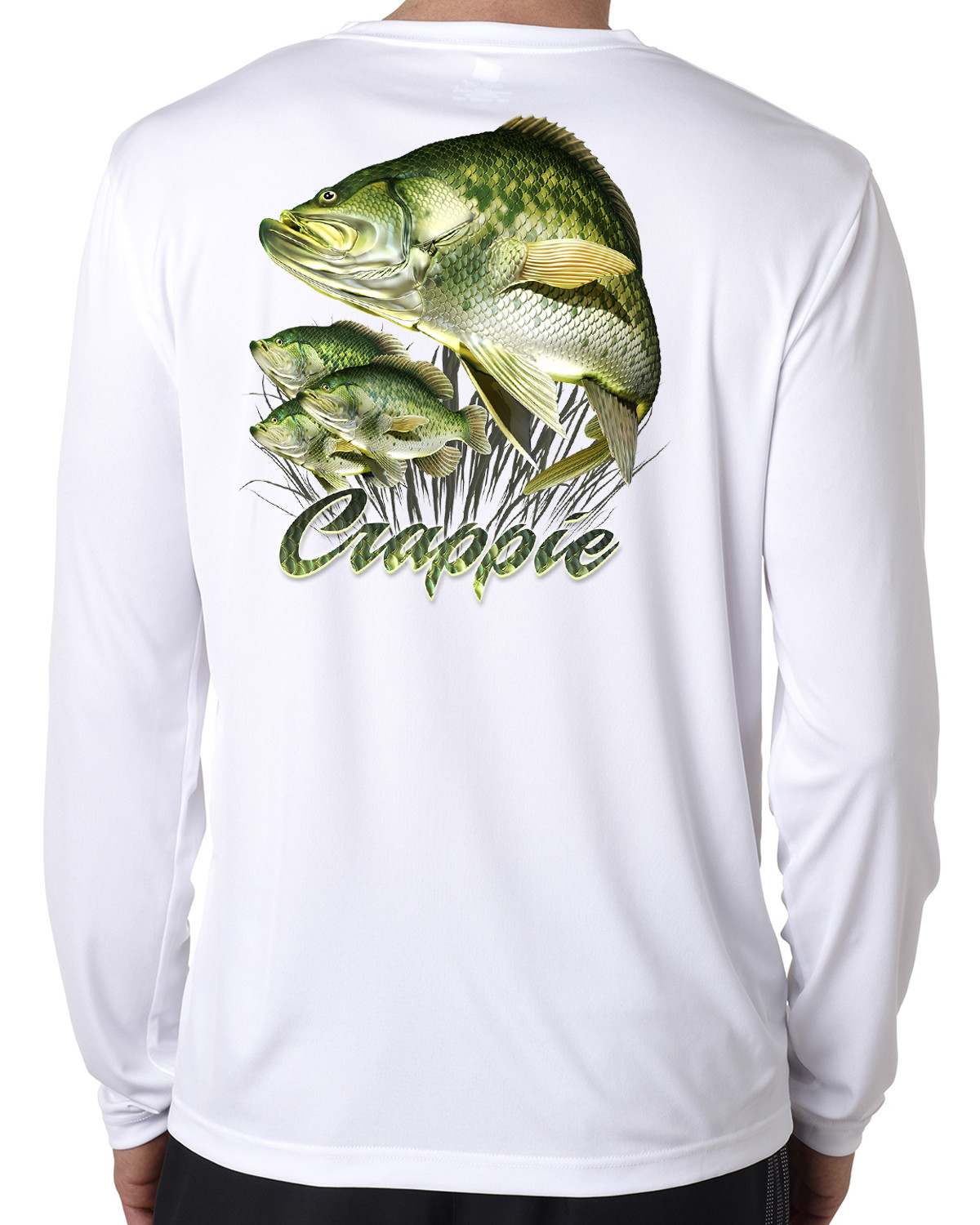 Dixie Land Outdoors Crappie Microfiber long sleeve fishing t shirt 50+ uv gallery