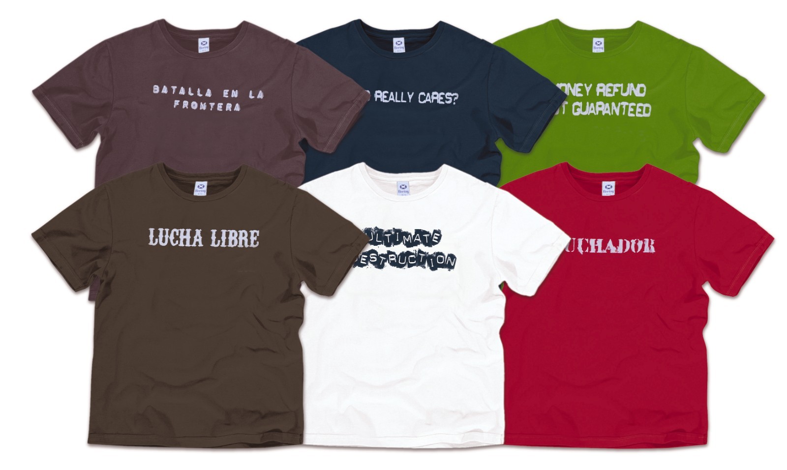 Hering Men’s Crewneck Graphic SAYING “WHO REALLY CARES” 100% Cotton T-Shirt
