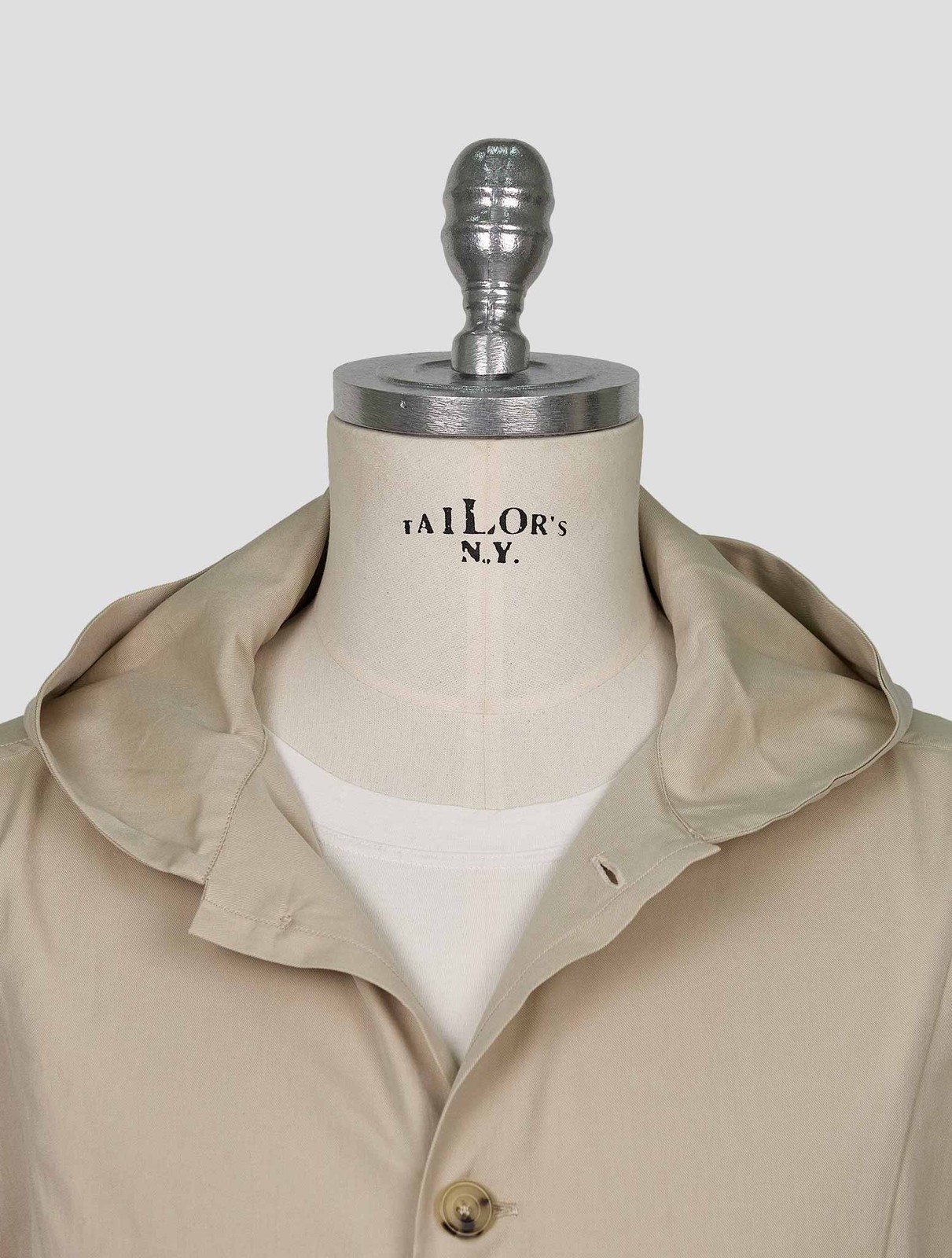 NEW KITON BEIGE COTTON OVERSHIRT LUCA EU 56 - US 46 - 2XL KME63 gallery