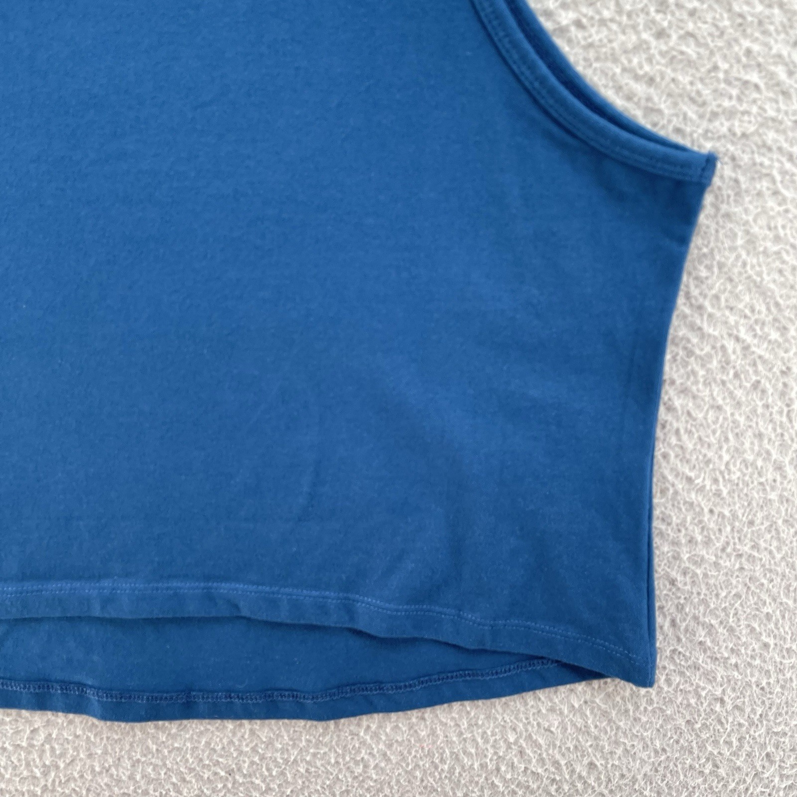 Torrid Top Women Plus Size 1X Blue Poseidon Foxy High Neck Crop Stretch Cotton gallery