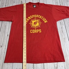 Vintage US Army Transportation Corps Military Shirt Single Stitch Mens Small