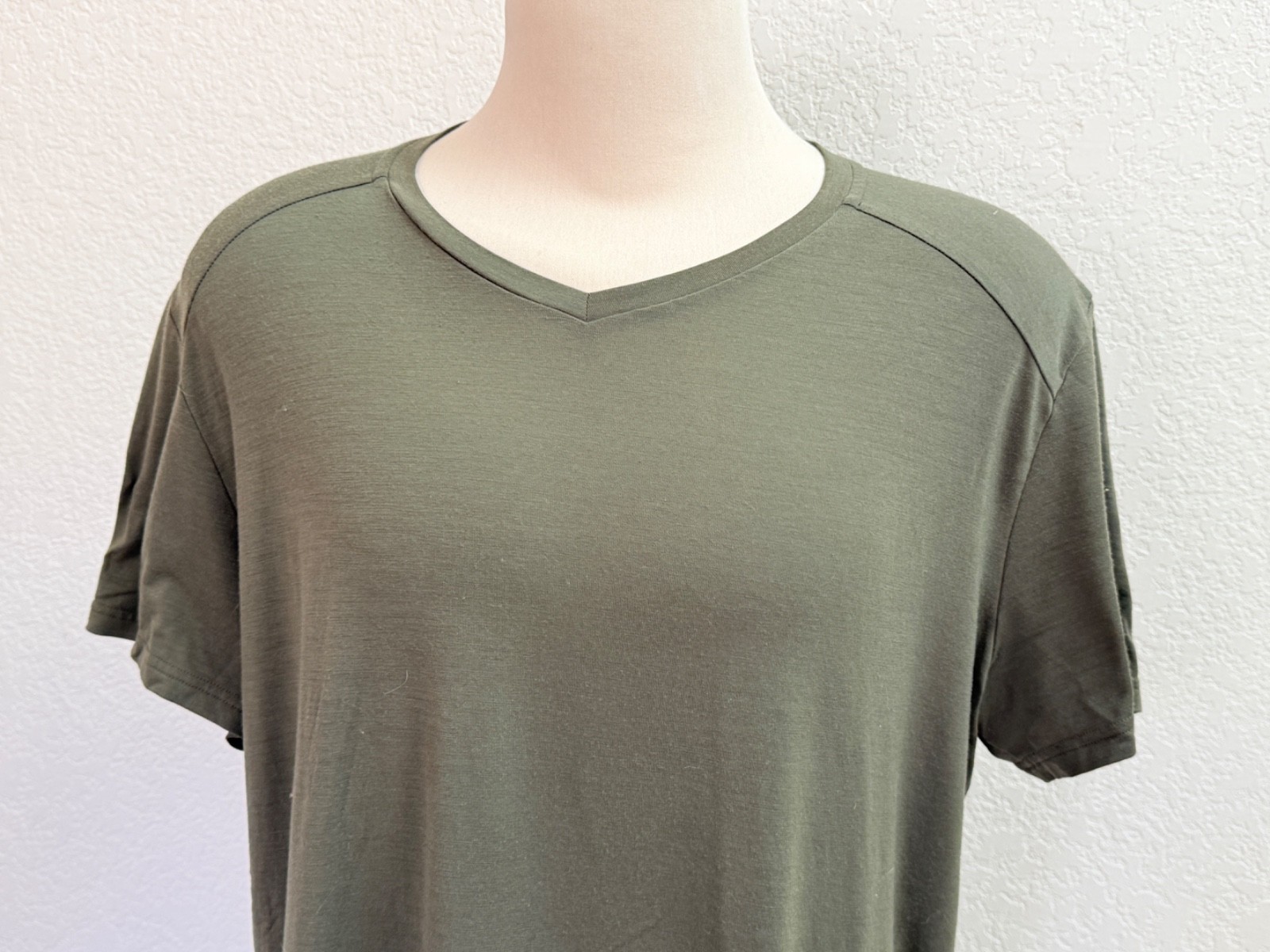 Mammut Alvra T Shirt Size 2XL Short Sleeve Merino Wool Blend Olive Green GR3113 gallery
