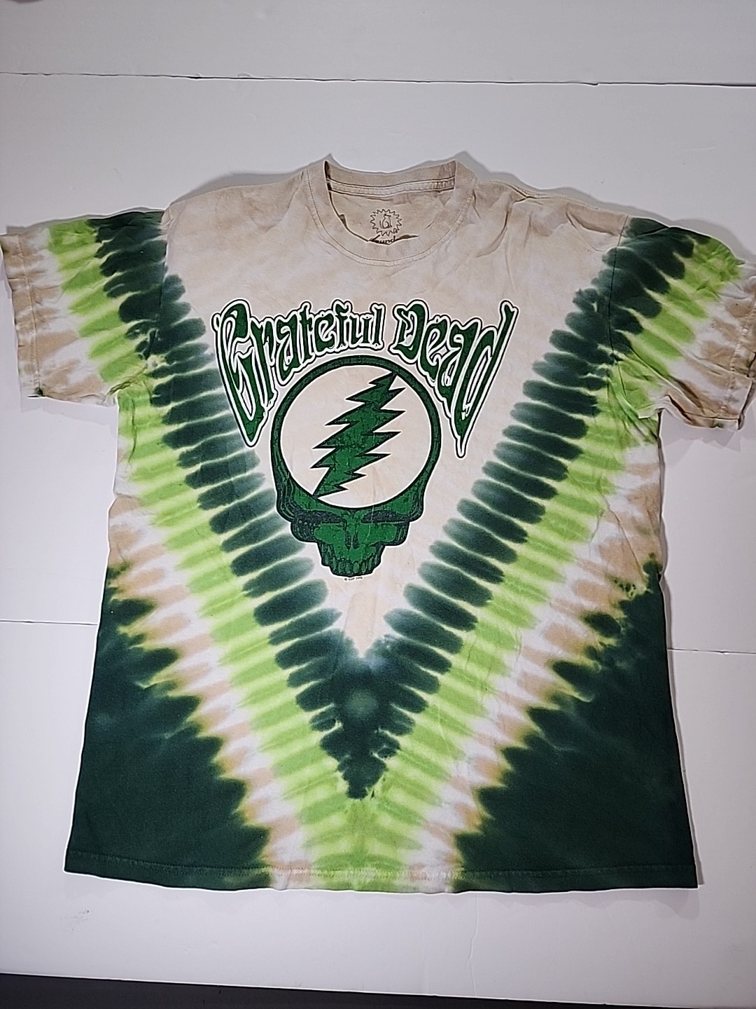Vintage 1998 Grateful Dead "Countdown" Steal Your Face Tie-Dye T-Shirt Size Lg gallery