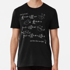 Maxwell’s Equations Of Light Dark Background S to 5XL Made in the USA T-Shirt
