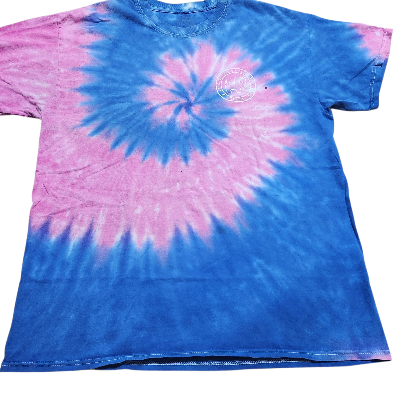 Puppie Love L Unisex Tie Dye T-Shirt Multicolor Rescue Dog Graphic Short Sleeve gallery