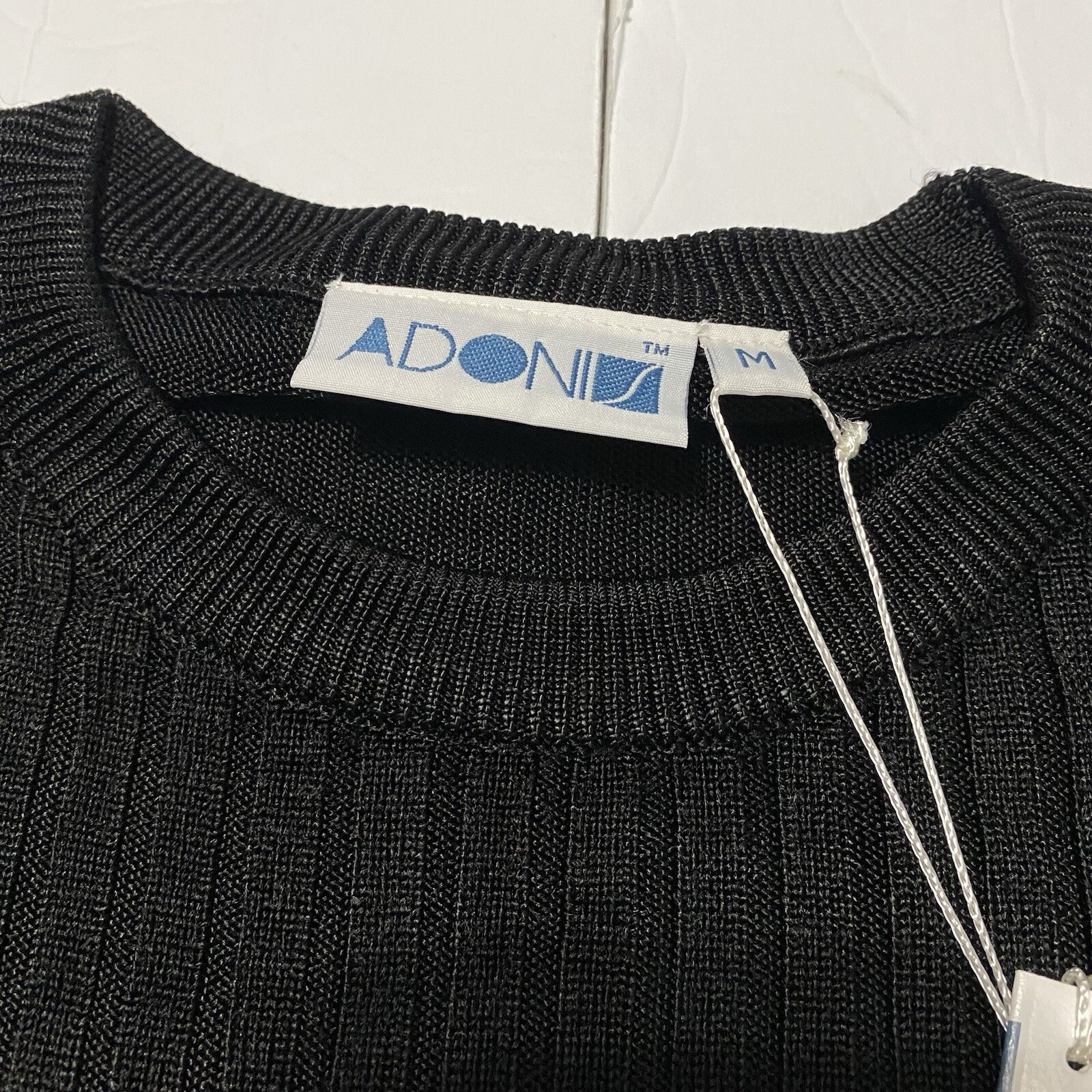 Y2K Adonis 100% Rayon Black Medium Stretch Heavy Adult Shirt SEE MEASUREMENTS gallery
