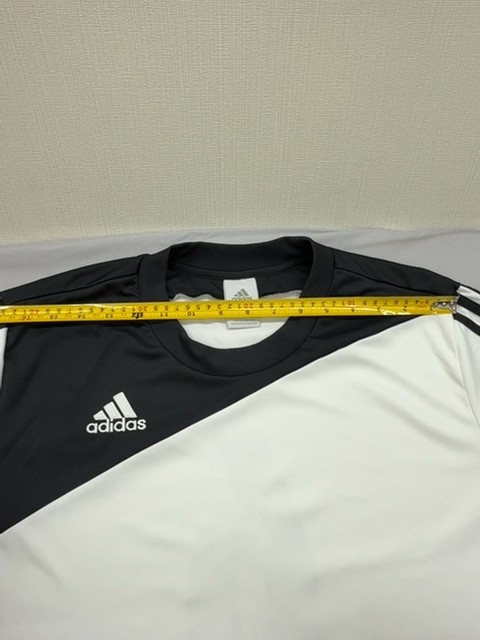 Adidas Soccer Jersey Mens White Black Striped Short Sleeve XL Polyester gallery