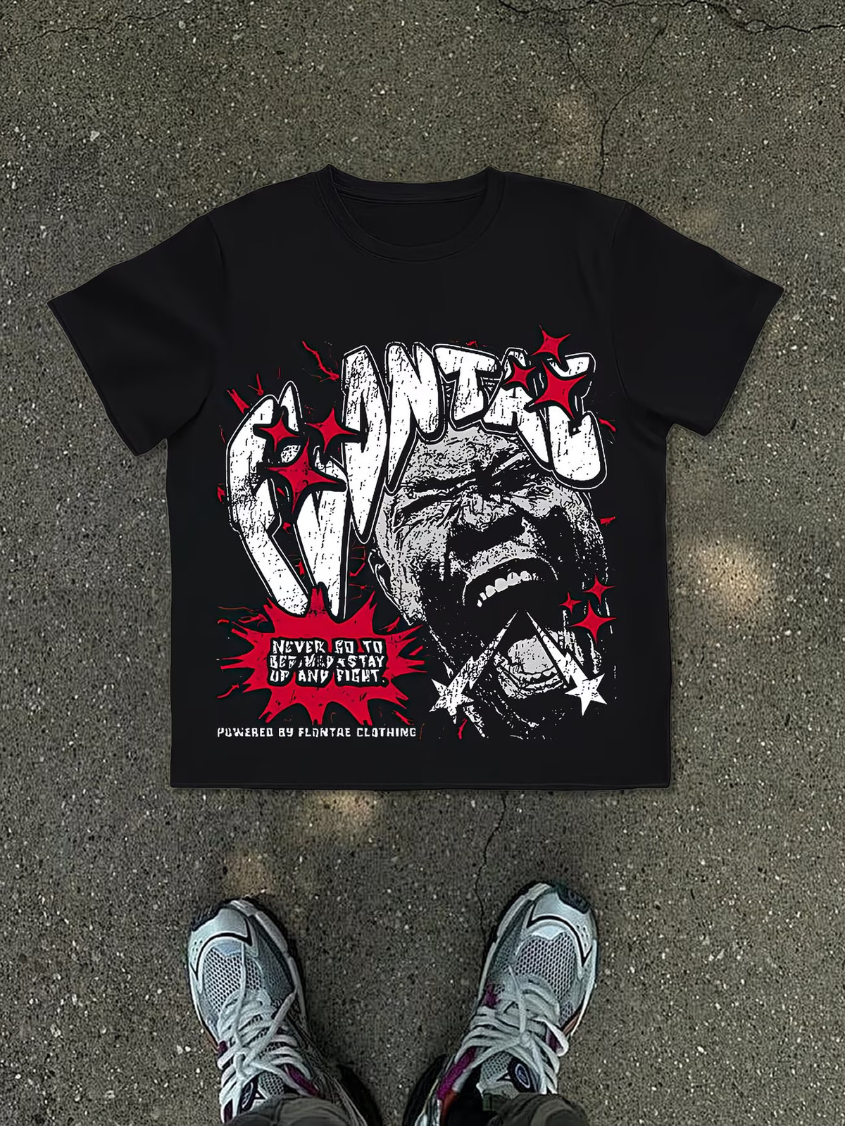 Men’s New T-Shirt, Millennium Futurism Apparel Graphic, a Black Crew Neck Short-