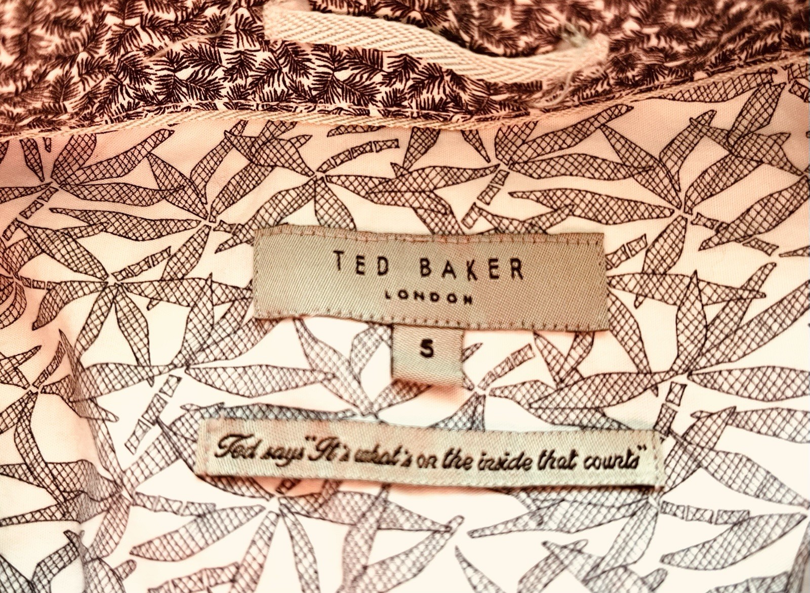 Ted Baker London Blue, Yellow, Black, White Magnolia Print Shirt - Size Tag 5 XL gallery
