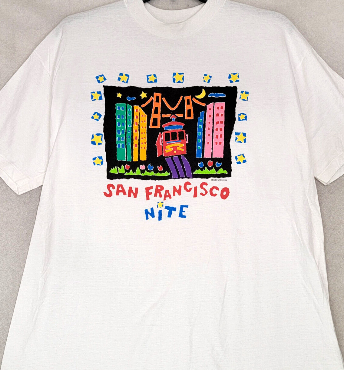 Vintage 1992 San Francisco Shirt Extra Large XL White Mens Nite Luke A Tuke NWOT gallery