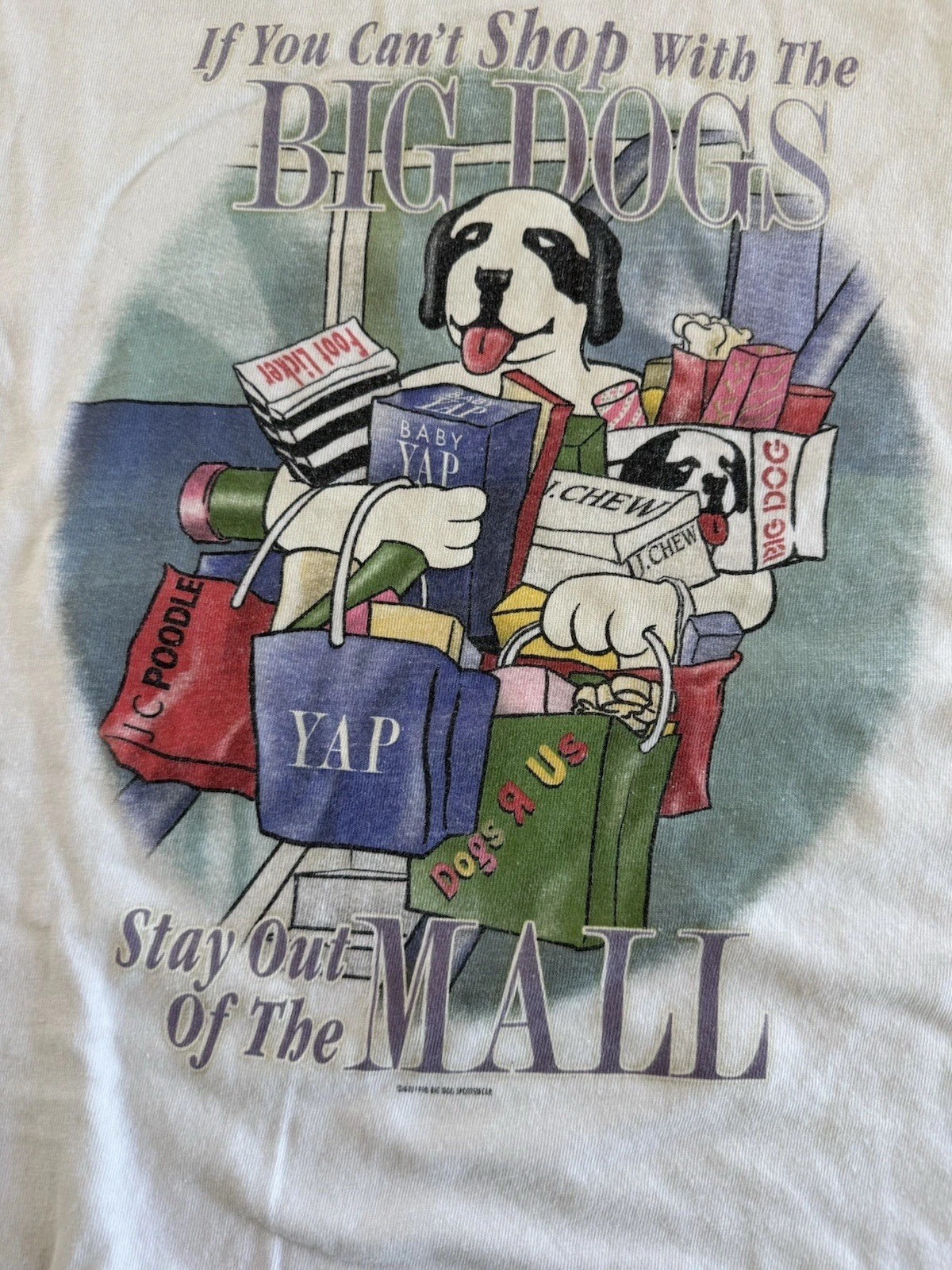 Big Dogs Stay Out Of The Mall Vintage 90s T-Shirt Men’s Size 2XL gallery