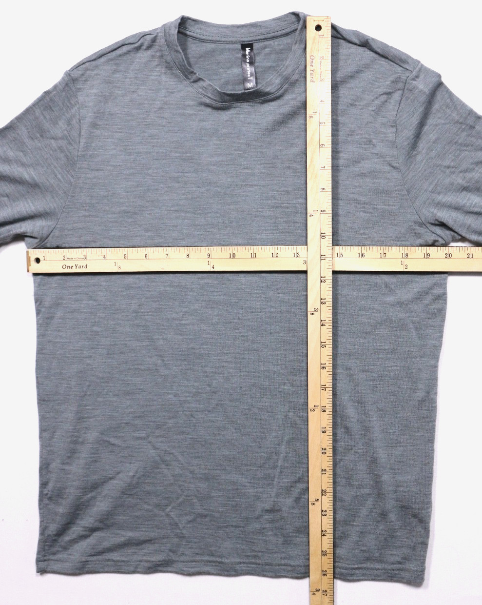 Merino Protect Long Sleeve Tee Mens M Gray Green Base Layer Crew Neck 100% Wool gallery