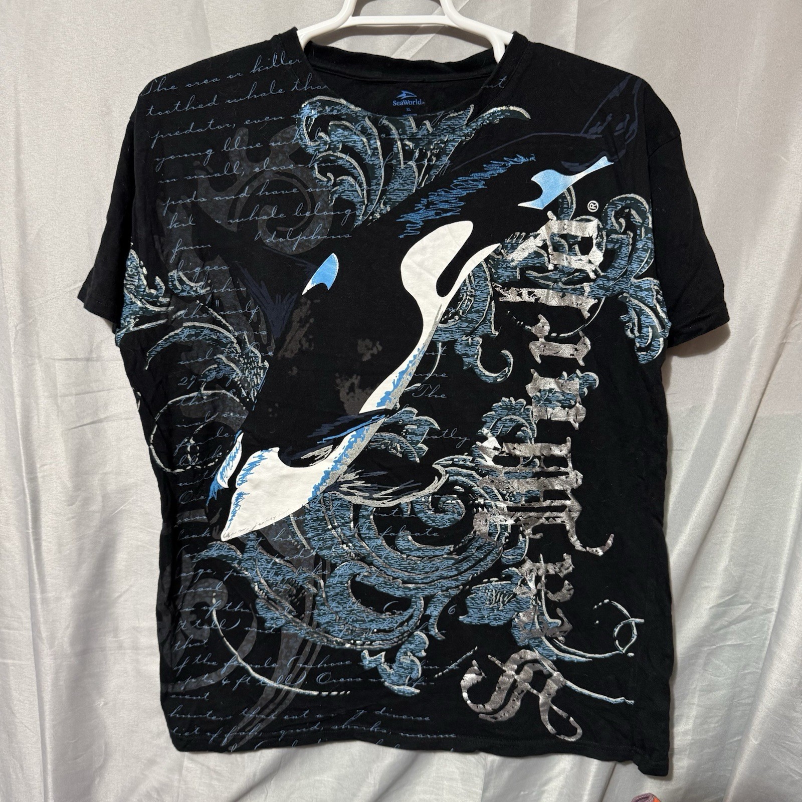 Sea World Orca Whale Graphic T-shirt Adult Unisex XL Black gallery