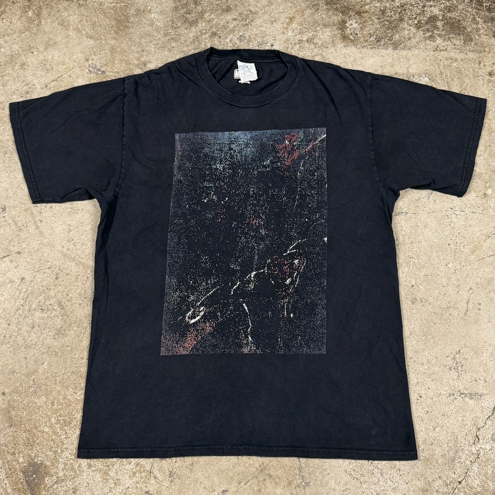 Vintage Marvel Spider-Man Graphic Print T Shirt Black Faded Y2K Size Medium