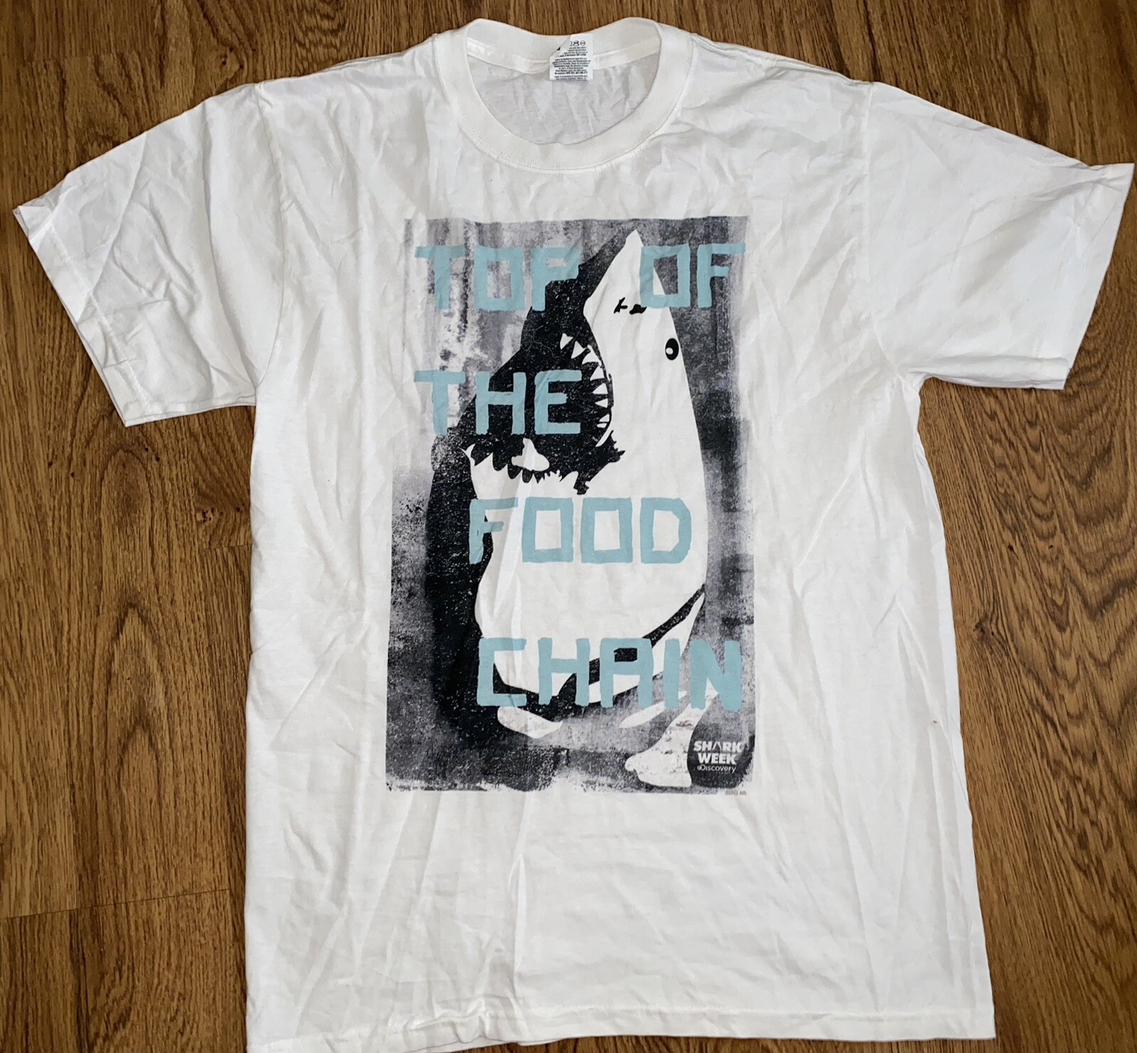 NEW Discovery Channel Shark Week Top Of The Food Chain Shirt Medium