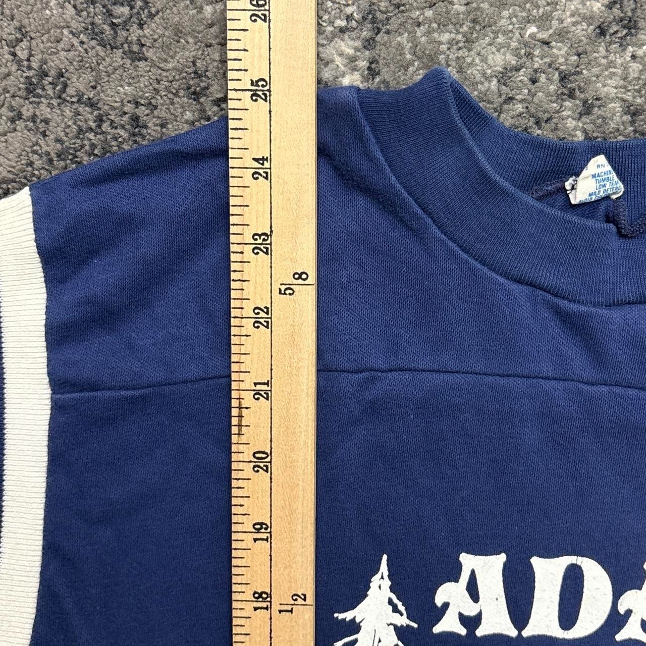 Vintage Ski Shirt Adult Small 70s 80s Adams State Colorado Artex Varsity Navy gallery