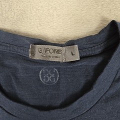 G/Fore T-Shirt Mens Large Tech Performance Merino Wool Blend Blue Short Sleeve