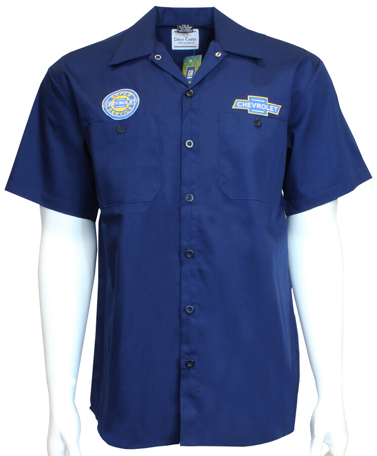 Chevrolet Super Service Mechanic Button Down Crew Pit Shirt Official Licensed gallery