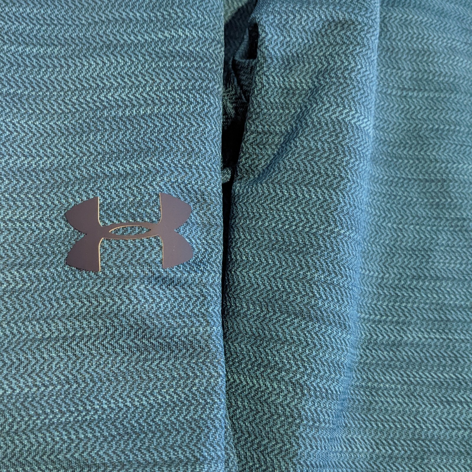 Mens Teal Turquoise 1/4 Zip Athletic Shirt Size Large Long Sleeve gallery