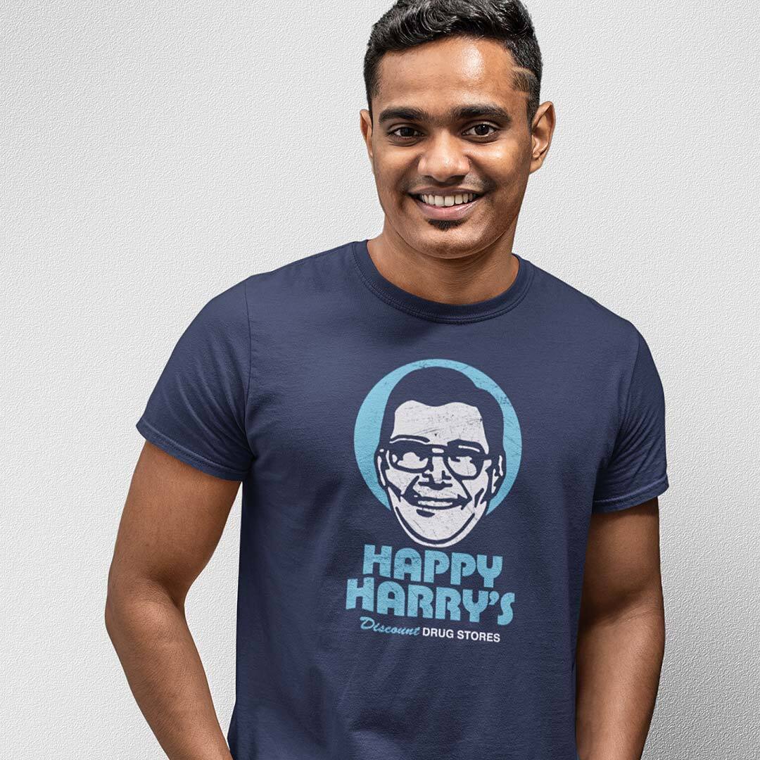 Happy Harry’s Drug Stores Unisex Retro T-shirt - Bygone Brand Tees gallery