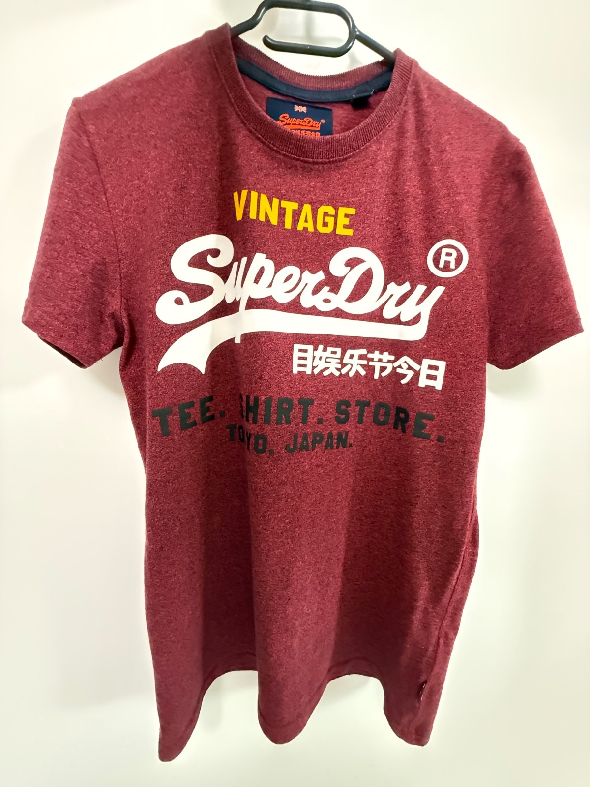 Superdry Men's Orange Label DKH Retail Limited Edition Vintage Logo Tee Burgundy gallery