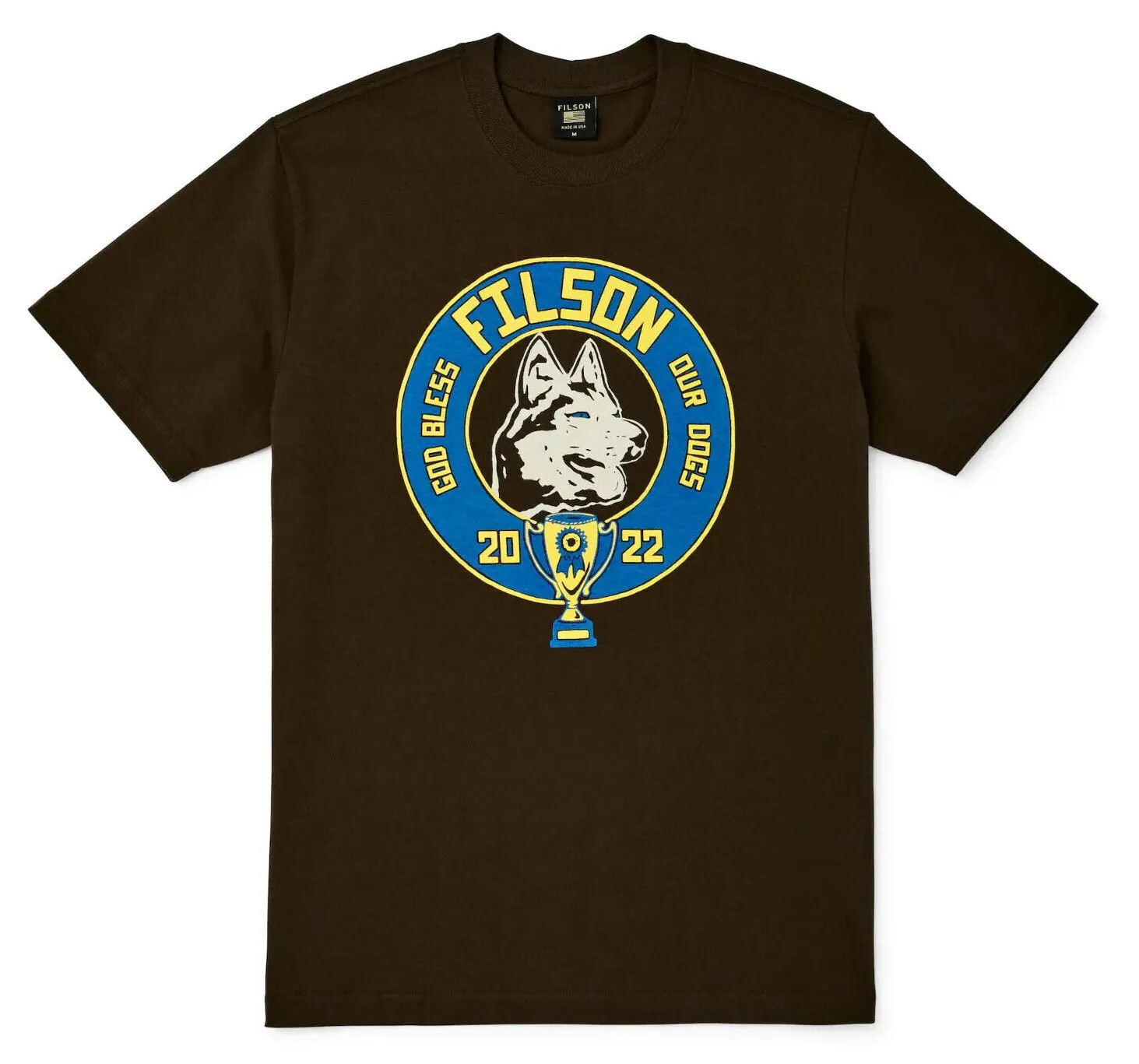 Filson Pioneer T-Shirt 20237380 MADE IN USA Cigar Bless Our Dogs Huskie Tee CC