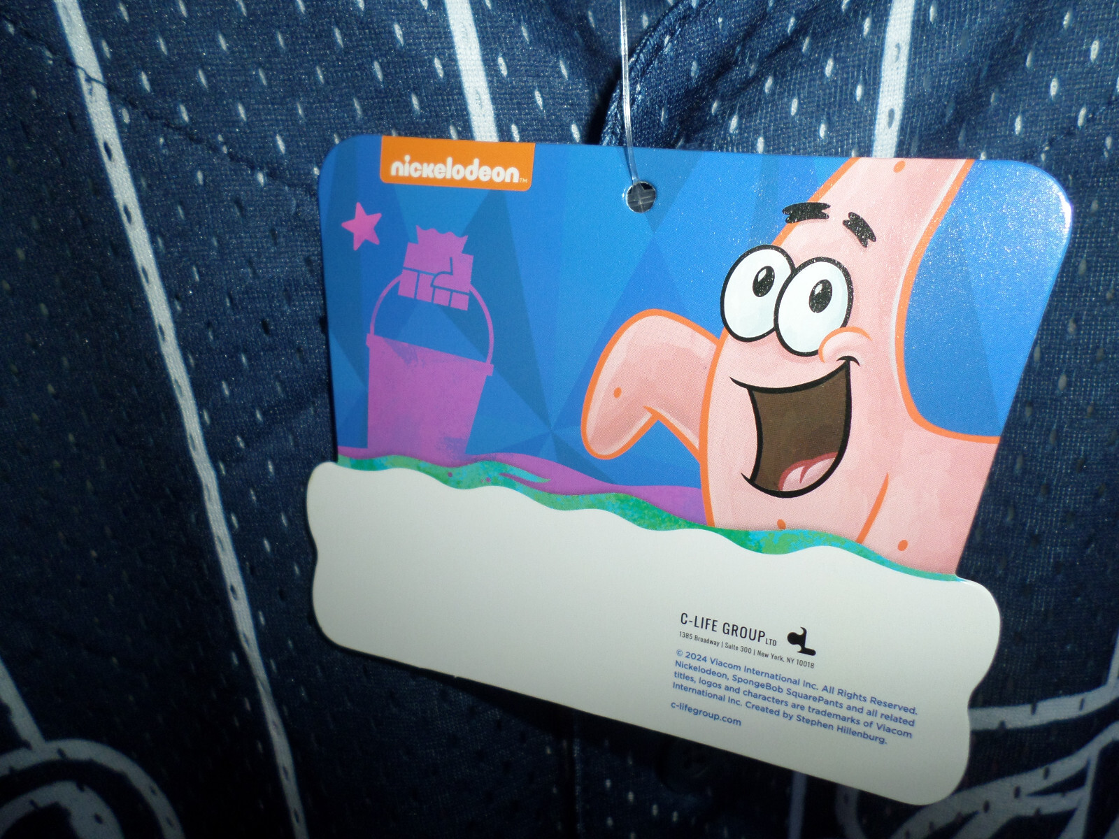 SpongeBob Square Pants Jersey Size 4XL Nickelodeon Blue w/Graphics Front Button gallery