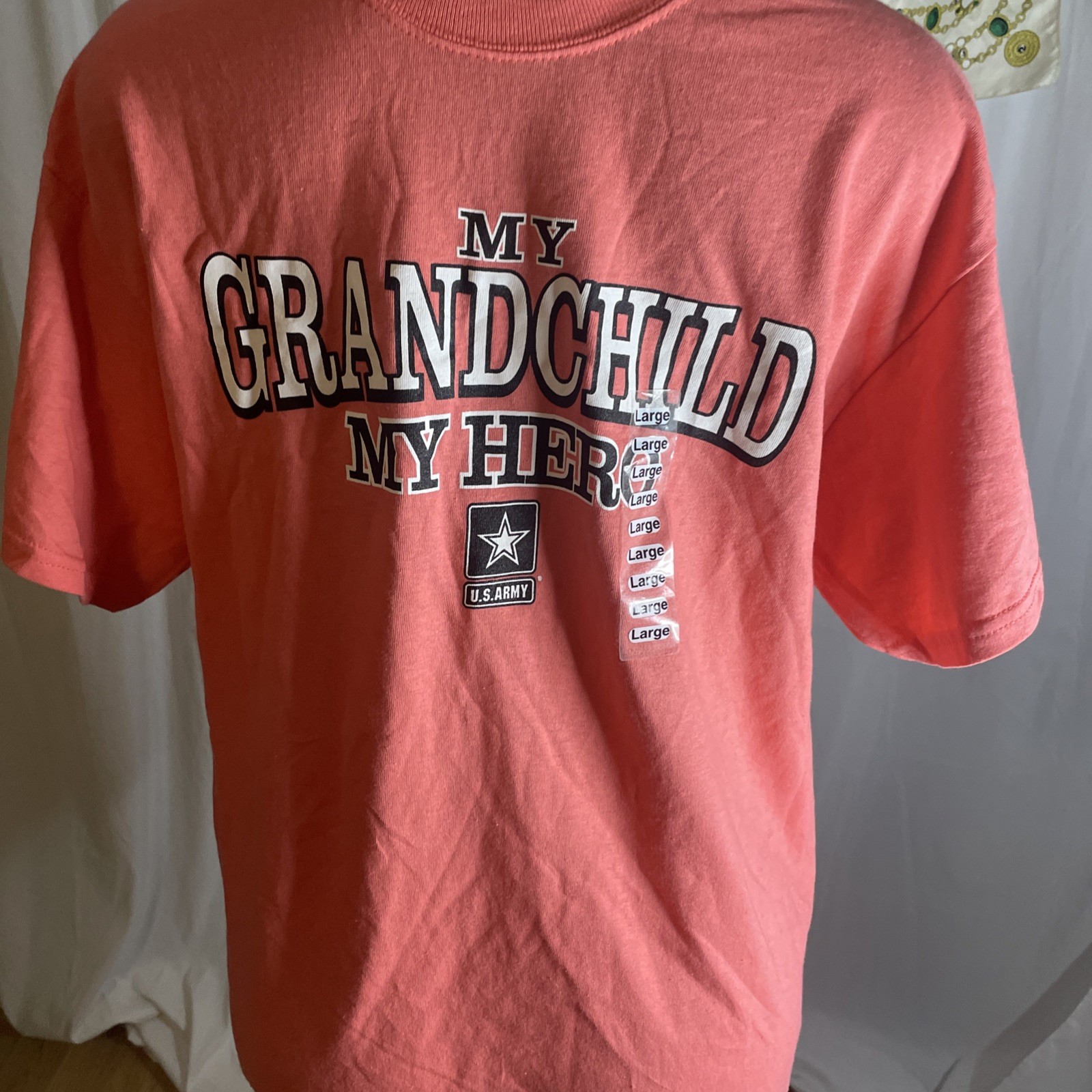 Size Large- Official Licensed US Army T-Shirt “My Grandchild My Hero” Unisex