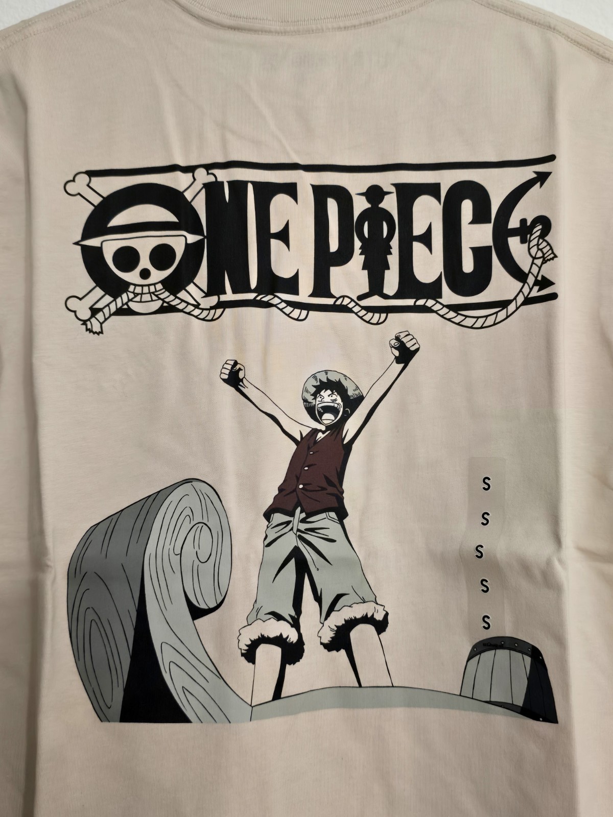Uniqlo ONE PIECE Anime 25th Short Sleeve Beige Pirate King Unisex Size S NEW gallery