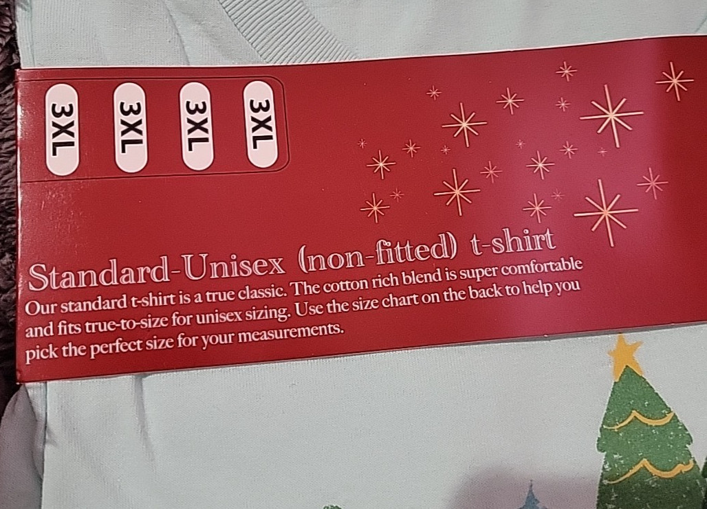 Men's Blue Light weight Knit Short sleeve Graphic Christmas T-shirt ( Size: 3XL gallery