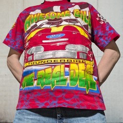 👀🔥 1995 Bill Elliot Awesome Bill The Real Deal Graphic Tee Single Stitch Sz XL