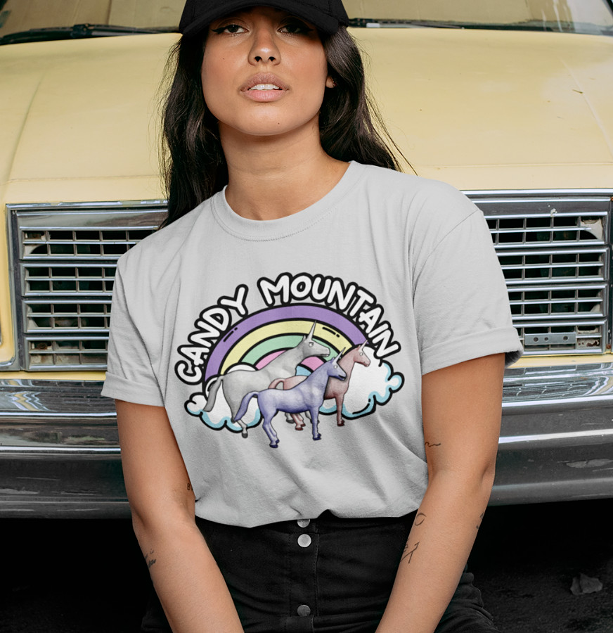 Charlie The Unicorn T-Shirt S-3XL Candy Mountain Ring Ring Hello Funny GIFT TEE gallery