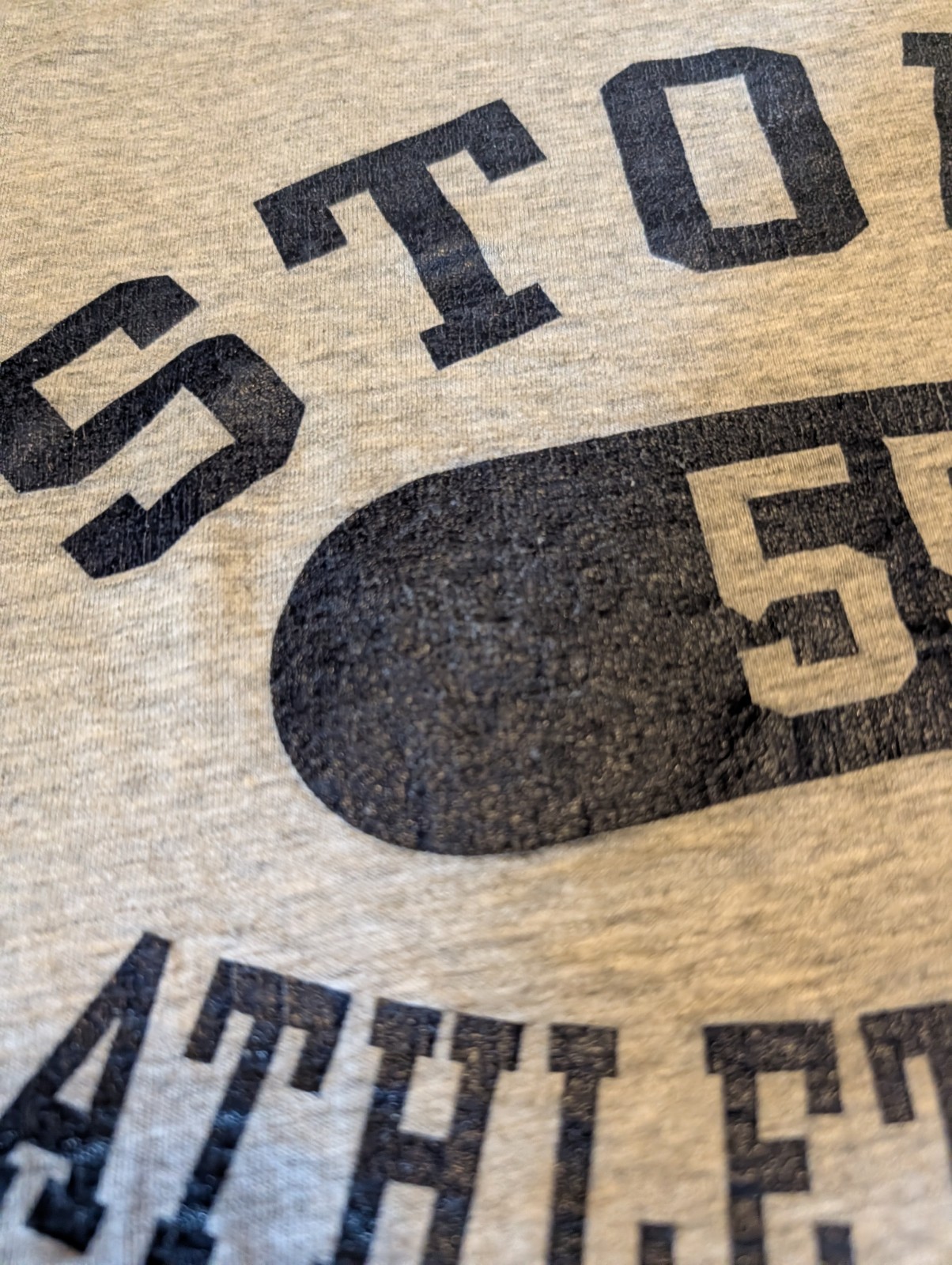 VINTAGE Stout School Athletic Dept Dearborn, Michigan Shirt Men’s L Grey 90s gallery