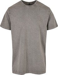 Acid Washed Round Neck Tee| Men’s Urban style Crew Neck Relaxed Fit T-shirt