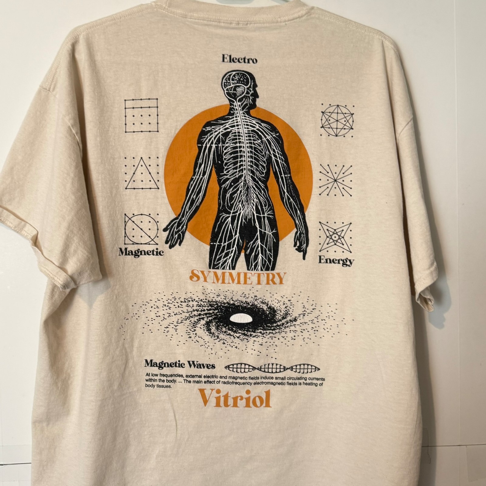 Vintage Vitriol Mens T-Shirt Size XL Ivory Beige Faded Distressed Dingy Zumiez gallery