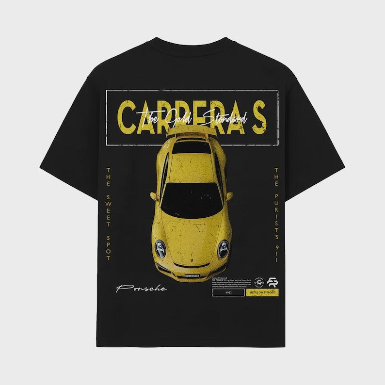 Yellow Euro Sports Car, Top Down Auto Tee, The Gold Standard, Sweet Spot Gearhea gallery